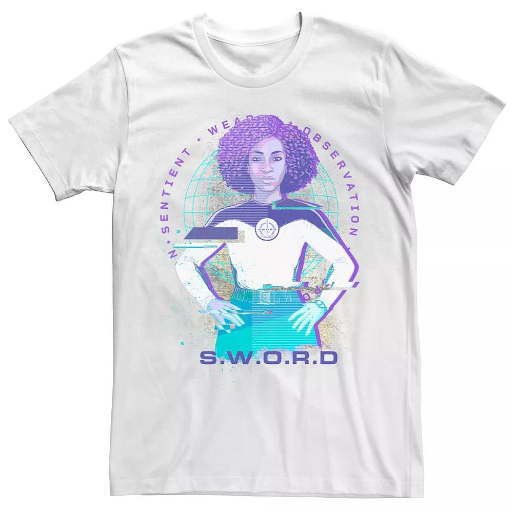 Men's Marvel WandaVision Sword Glitch Poster Tee,  Product Image