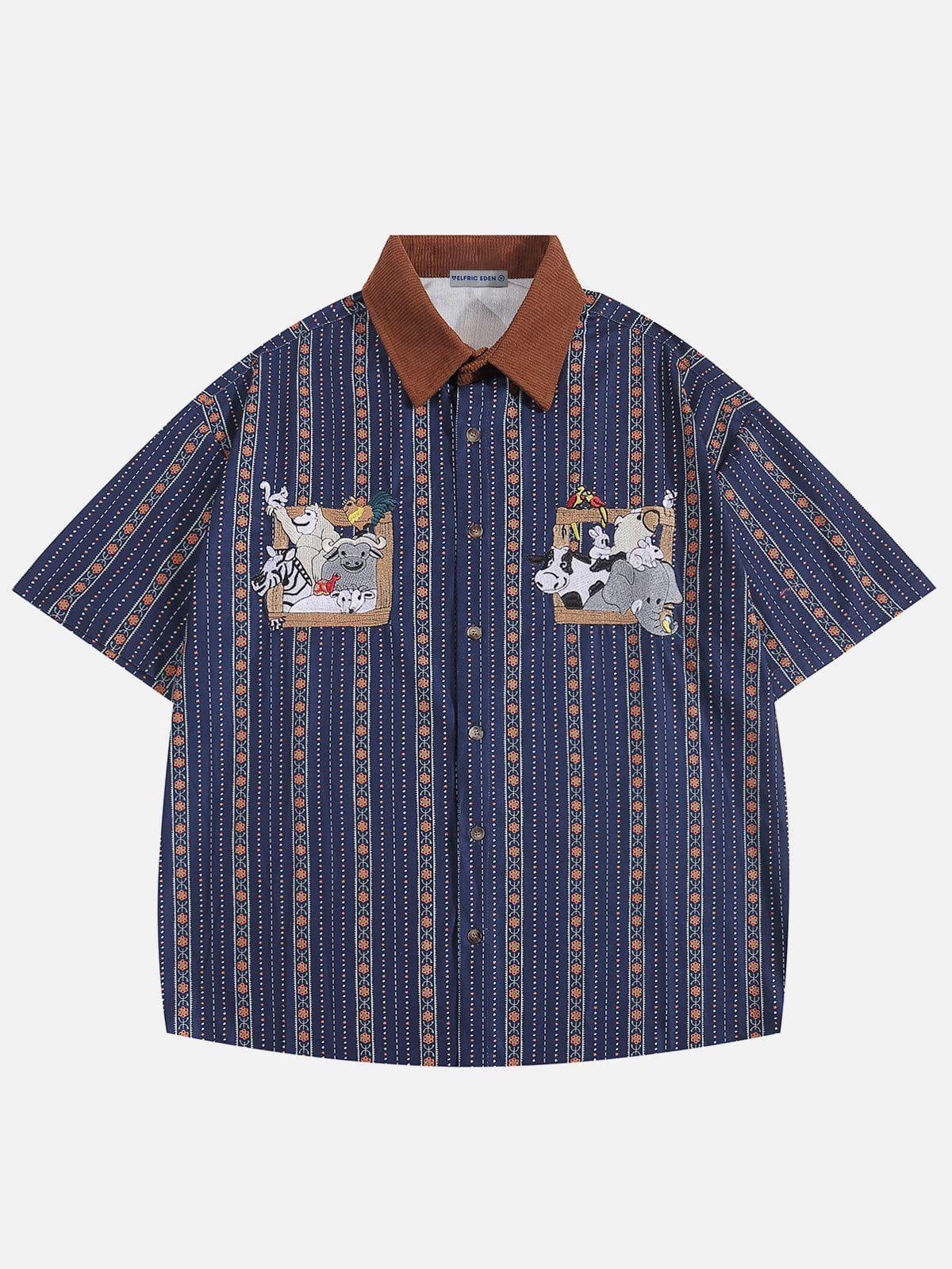Aelfric Eden Embroidery Animal Shirt Product Image