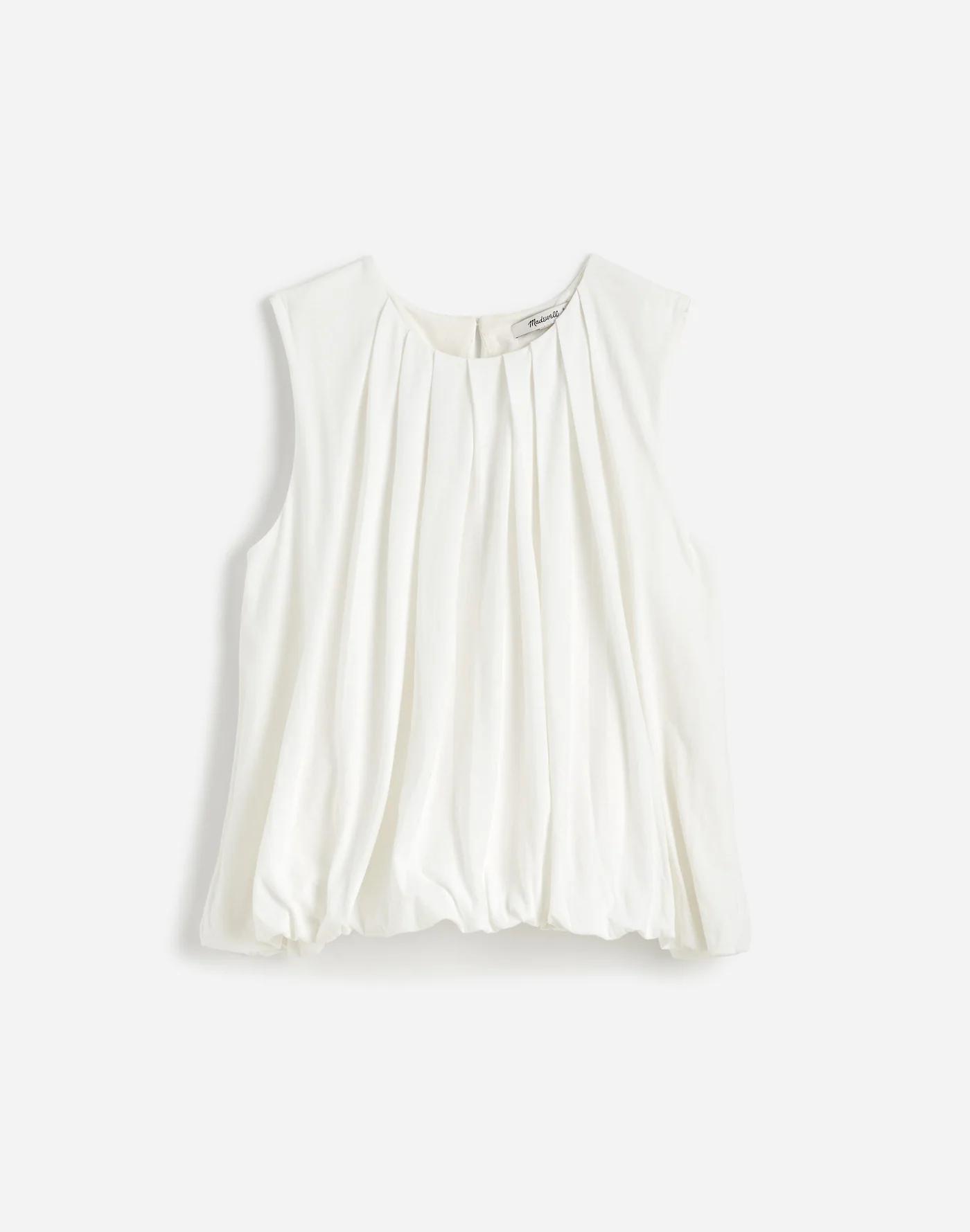 Sleeveless Crewneck Bubble Top Product Image