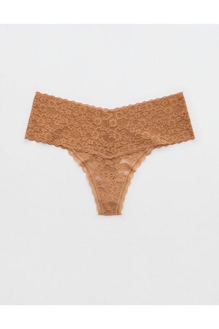 Show Off Vintage Lace Wide Waistband Thong Underwear Women's Product Image