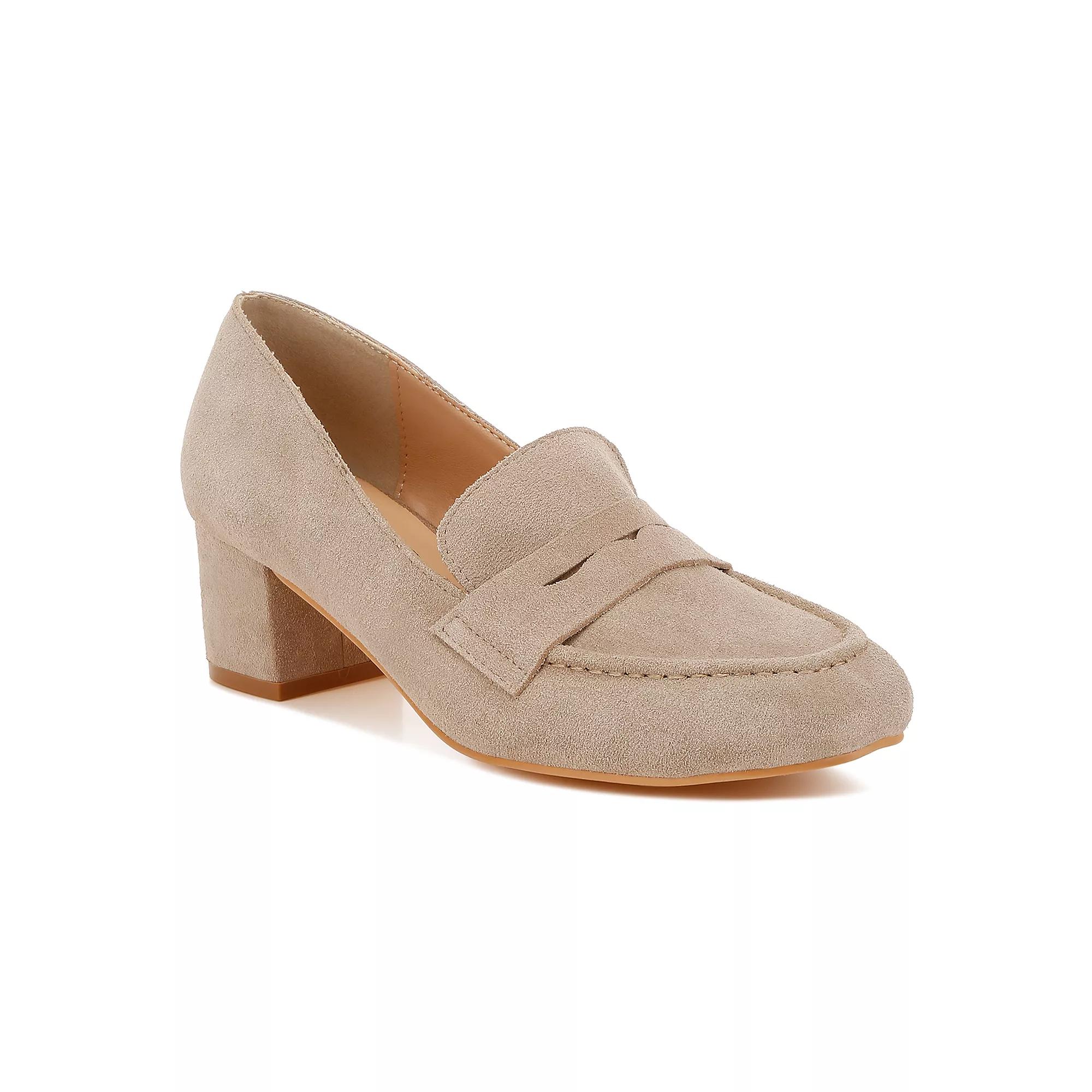 Rag & Co Astra Womens Suede Loafers Brown Product Image