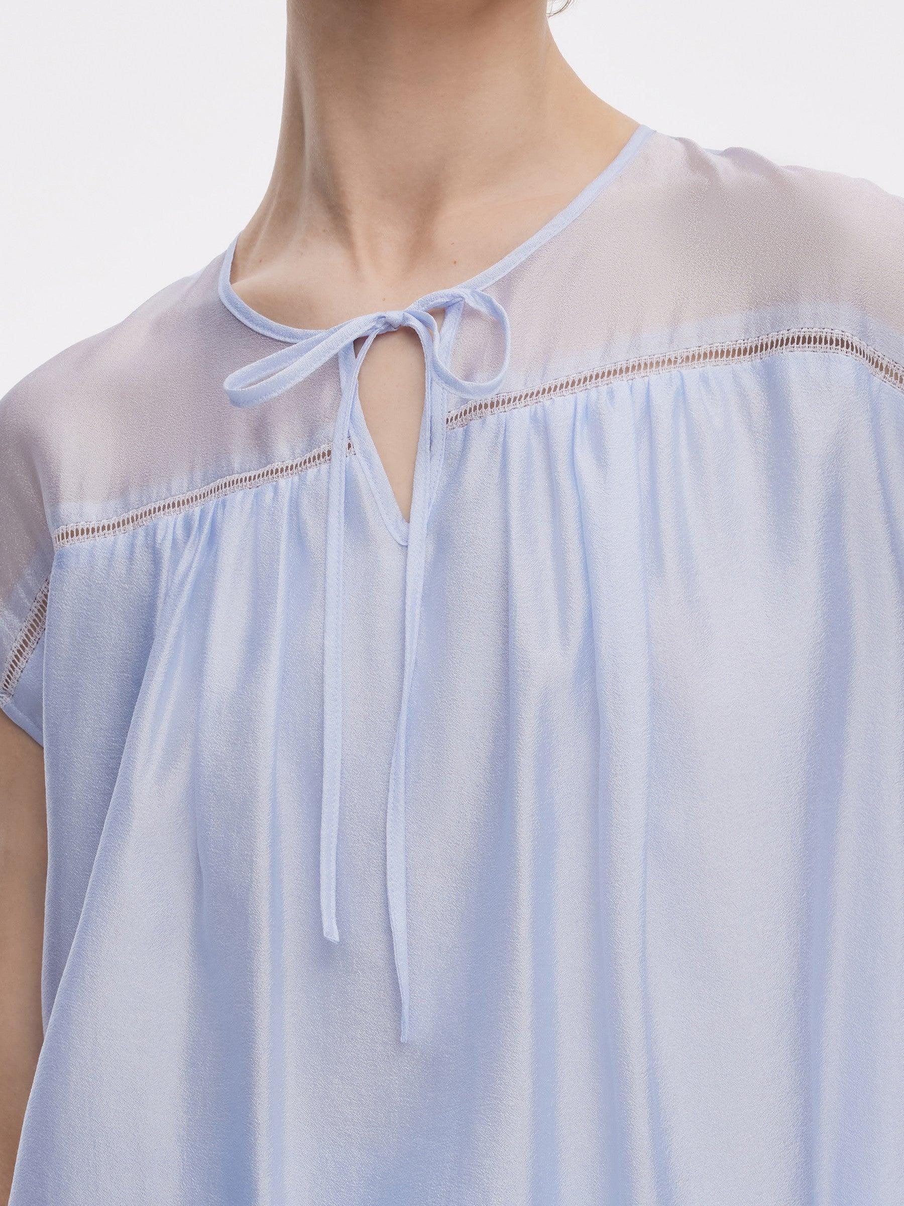 Loose Fit Cap Sleeve Top And A-Line Skirt Two-Piece Set Product Image