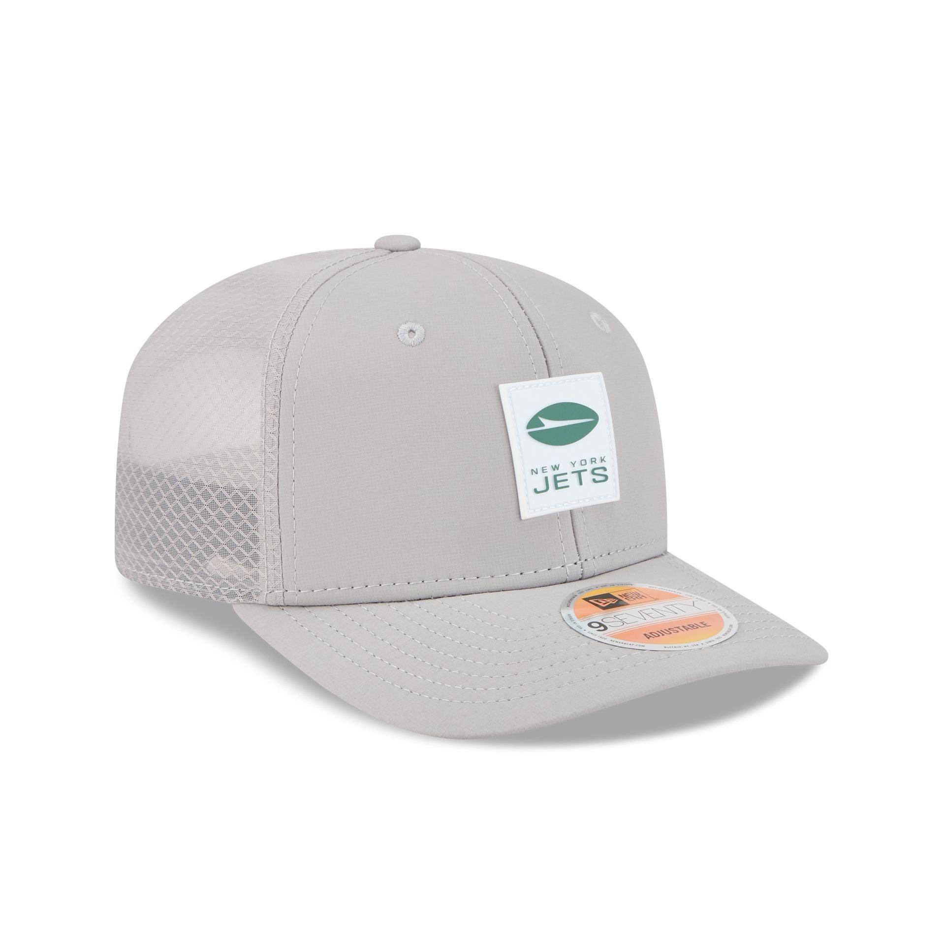 New York Jets 2025 Sideline Hot Weather Gray 9SEVENTY Trucker Hat Male Product Image