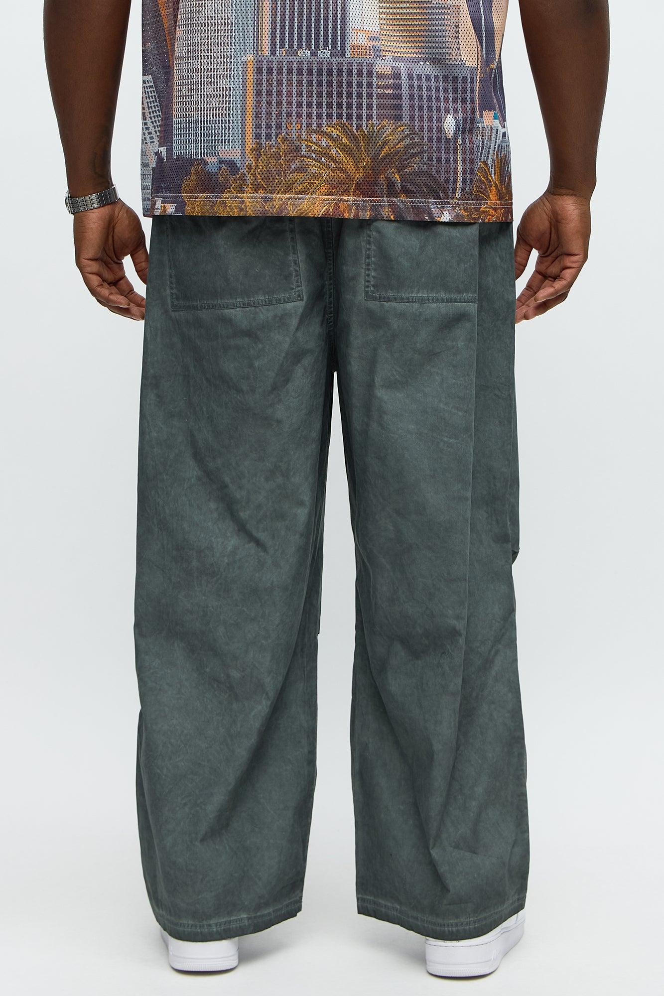Baggy Hit Below The Belt Pants - Slate Grey Male Product Image