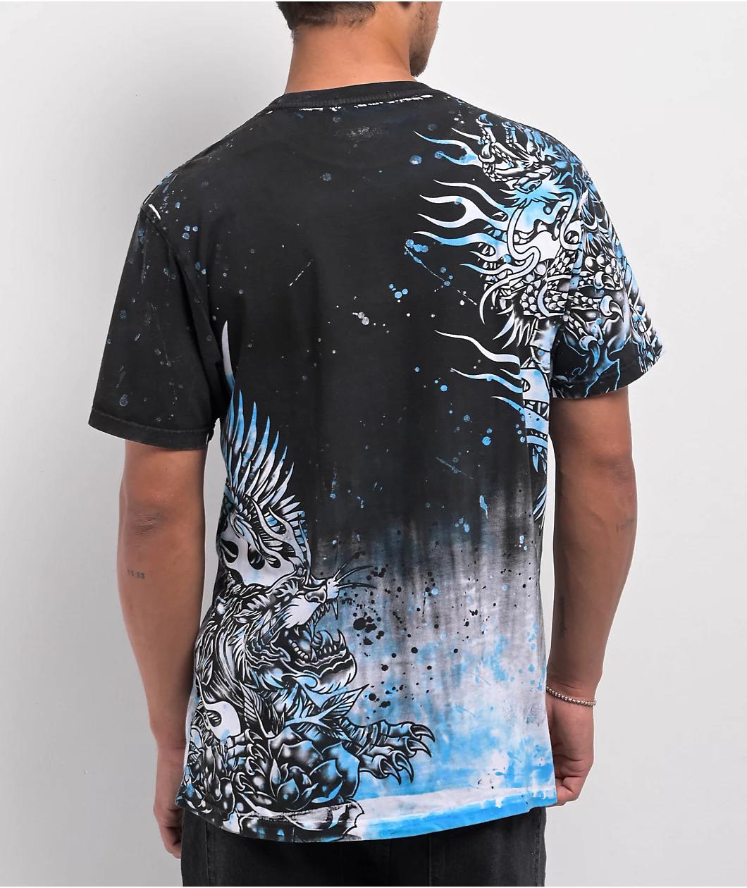 Affliction Internal Prowl Grey Wash T-Shirt Product Image