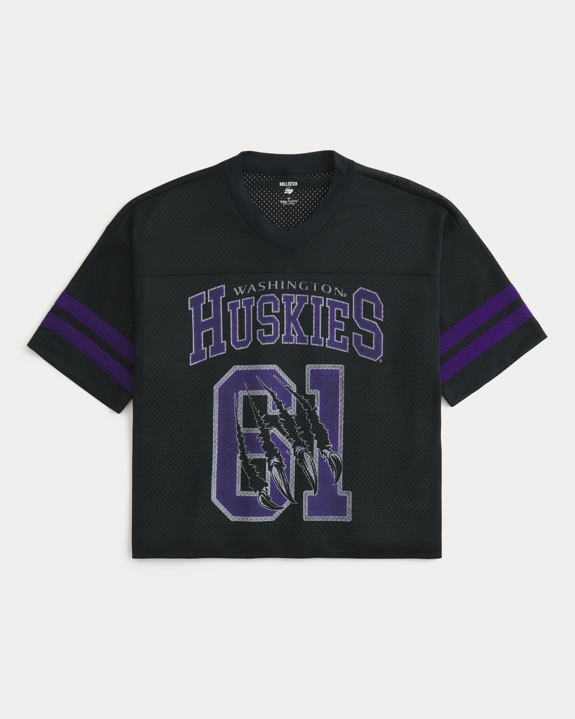 University of Washington Huskies Graphic Football Jersey Product Image