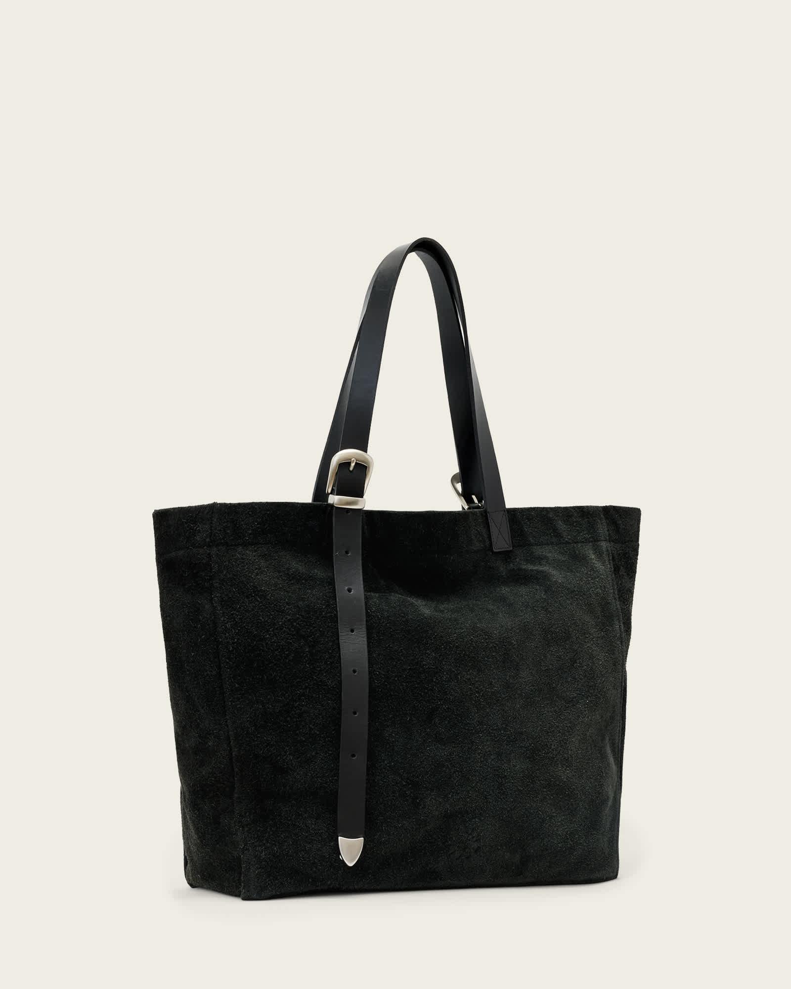 Haven Suede Tote Bag Black | ALLSAINTS US Product Image