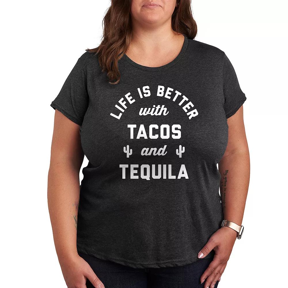 Plus Tacos And Tequila Graphic Tee, Women's,  Product Image