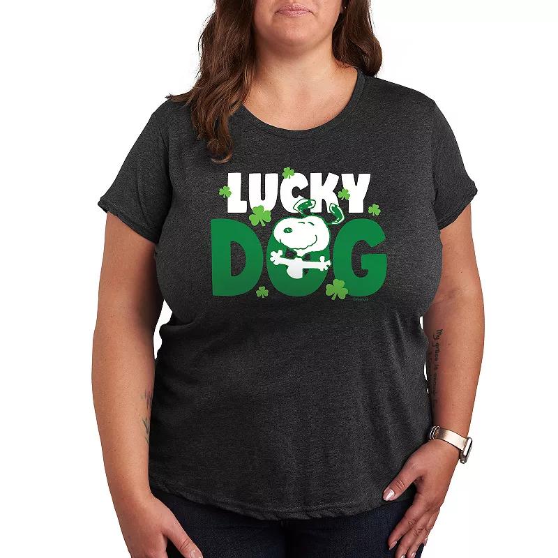 Plus Peanuts Snoopy Lucky Dog Graphic Tee, Women's,  Product Image