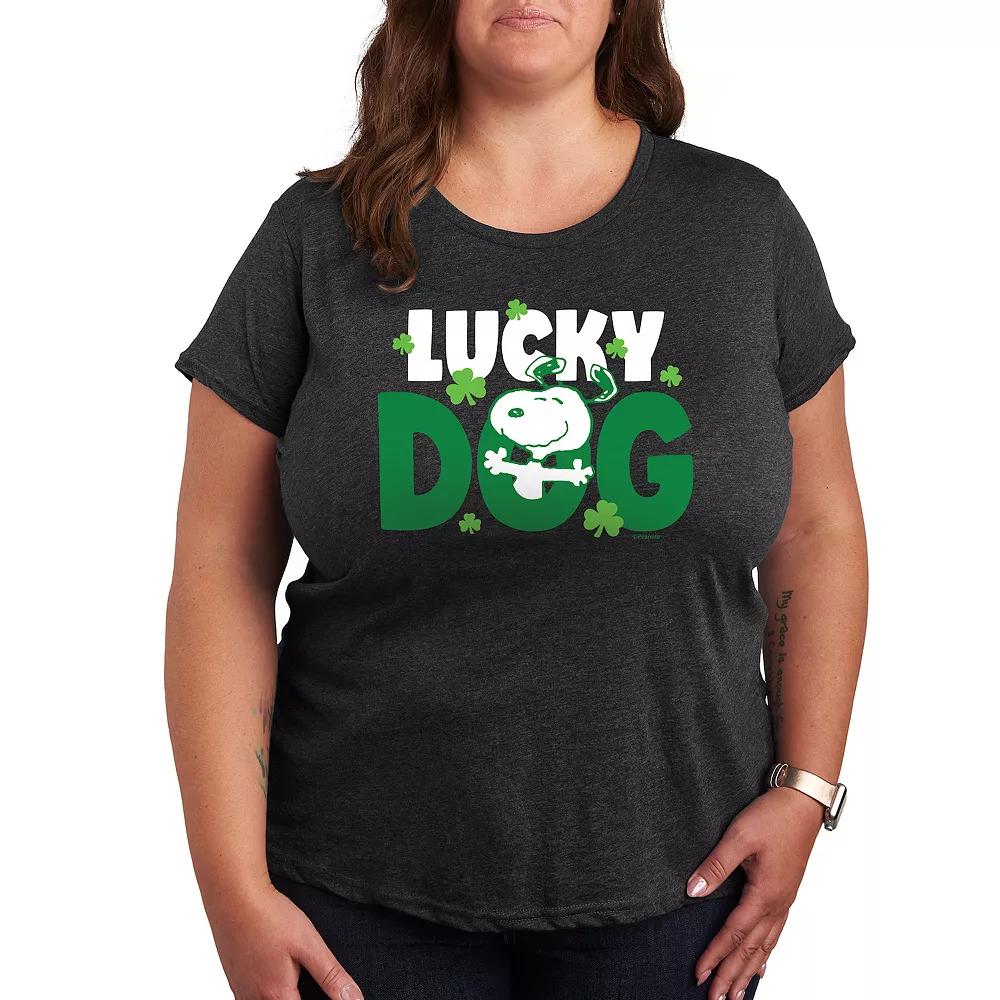 Plus Peanuts Snoopy Lucky Dog Graphic Tee, Women's,  Product Image