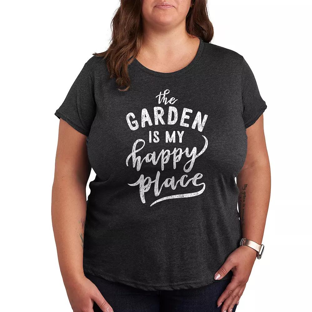 Plus The Garden Is My Happy Place Graphic Tee, Women's,  Product Image