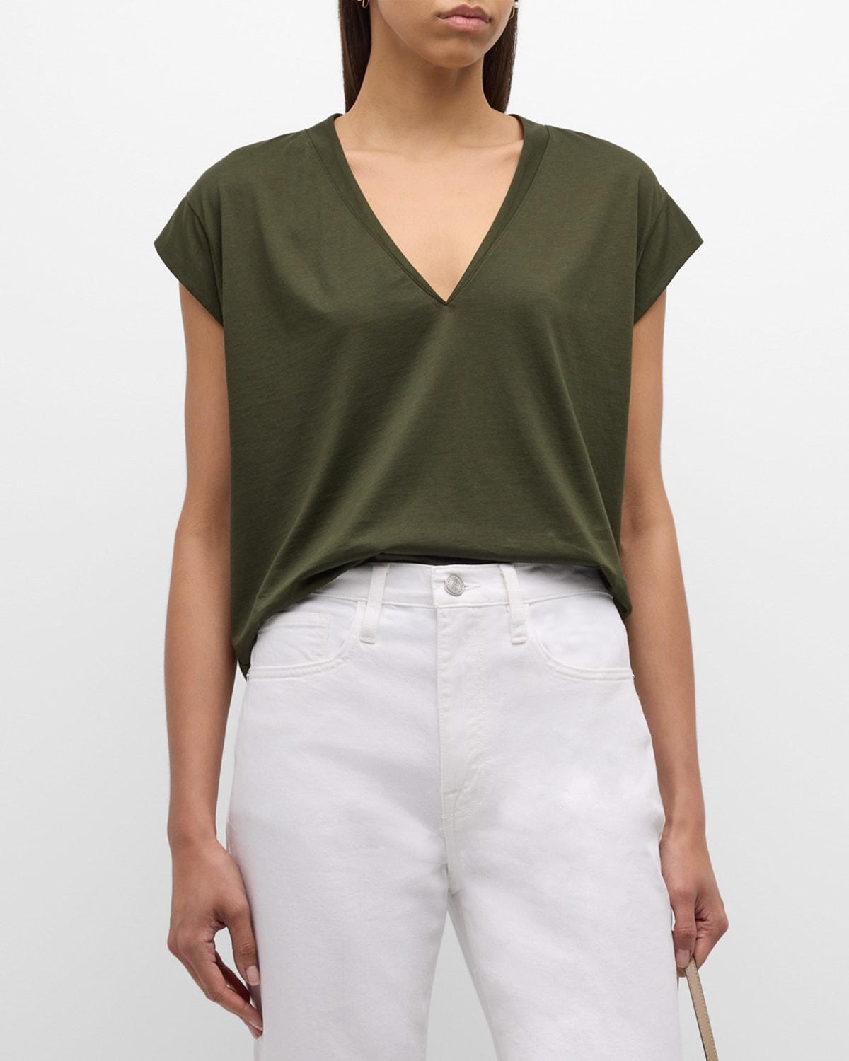 Womens Le Mid Rise V-Neck Tee Product Image