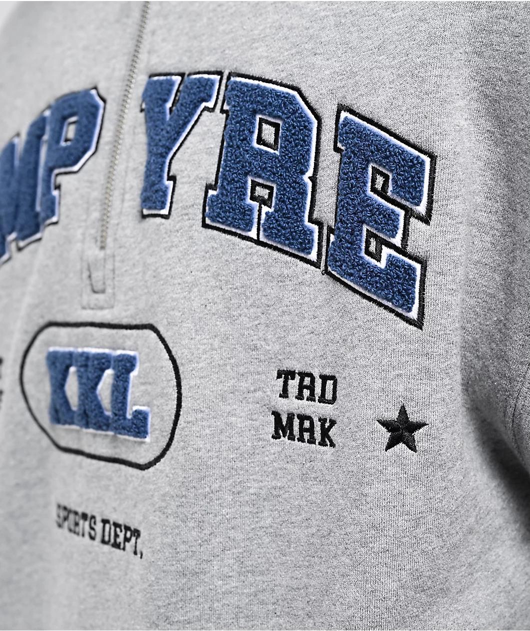 Empyre Grad Quarter Zip Grey Sweatshirt Product Image