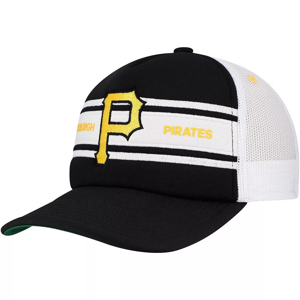Men's   Black Pittsburgh Pirates Sideline Trucker Adjustable Hat Product Image