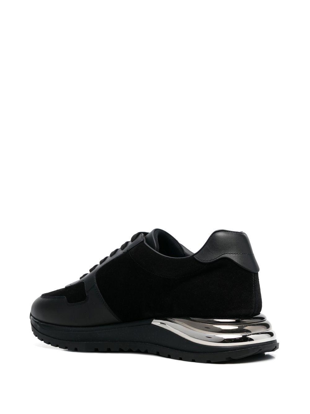Gancini-patch lace-up sneakers Product Image