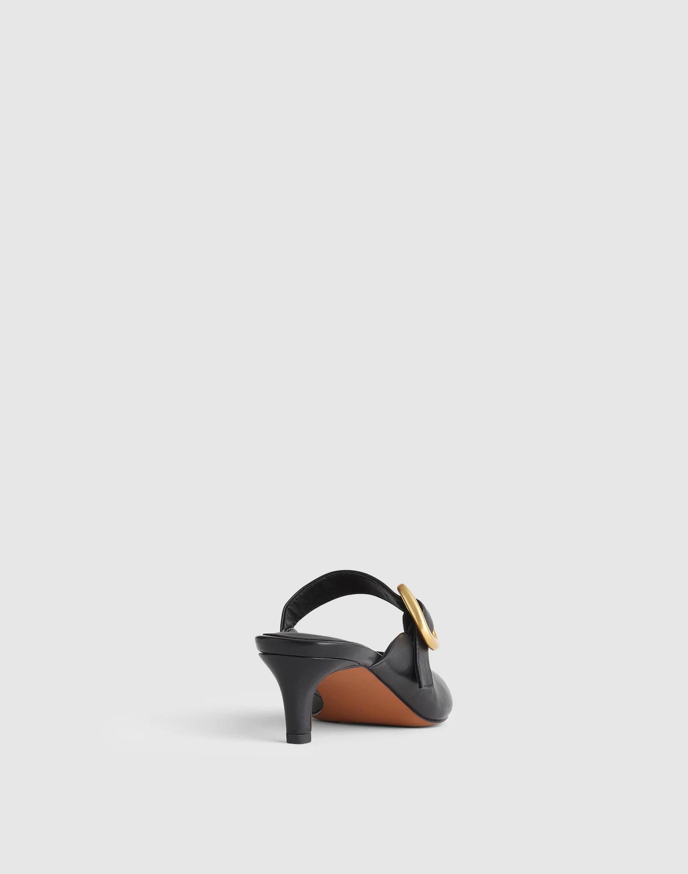The Emilie Mule in Leather Product Image
