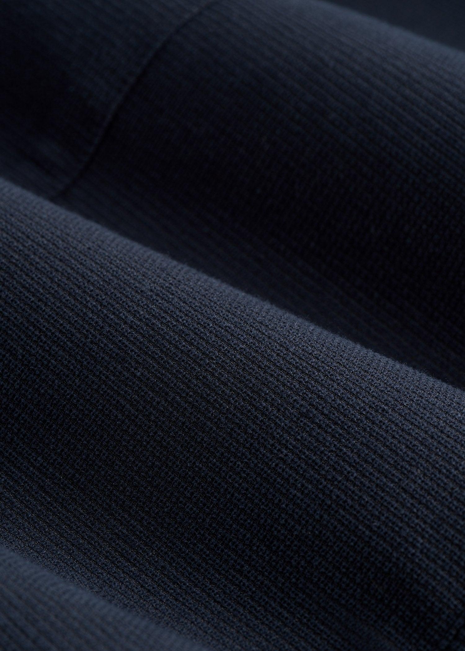 Textured Garment Washed Stretch Cotton Suit Pants for Tall Men in Evening Blue Male Product Image