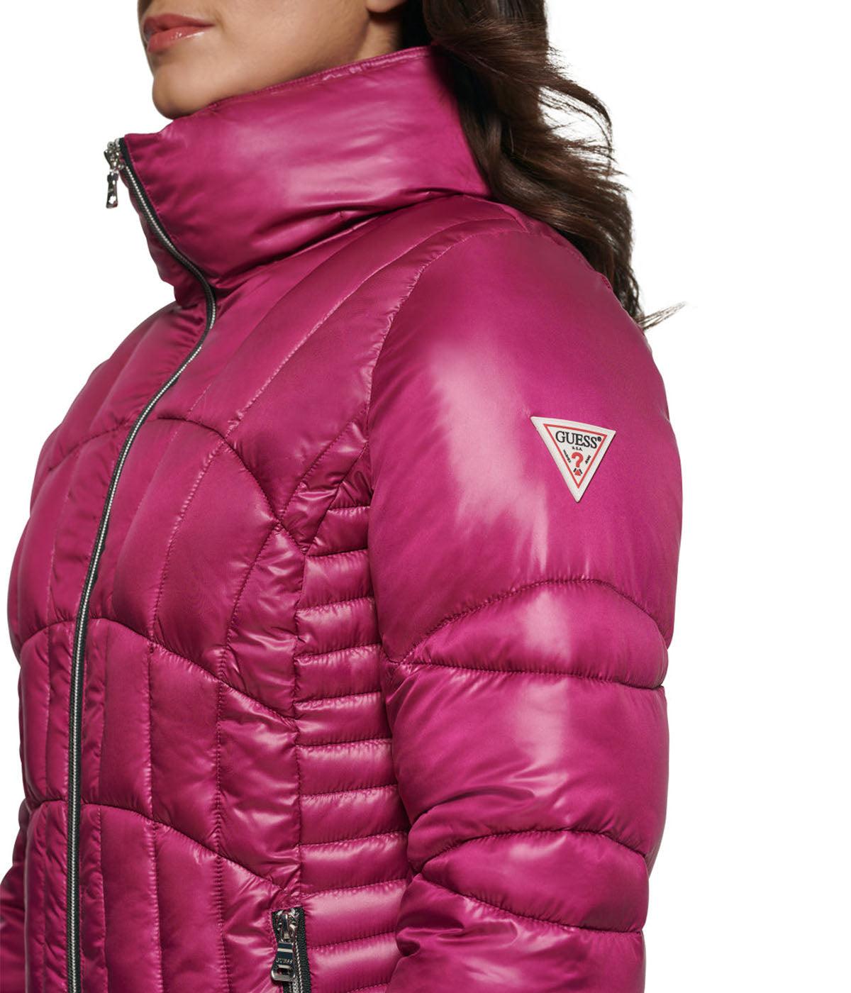Quilted Puffer Jacket Magenta Product Image