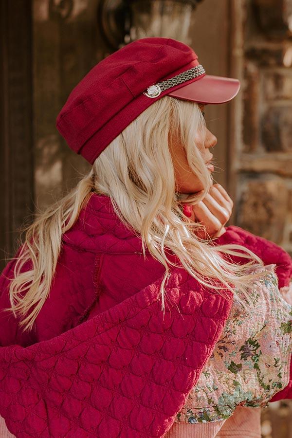 NYC Bound Cabbie Hat in Wine Product Image