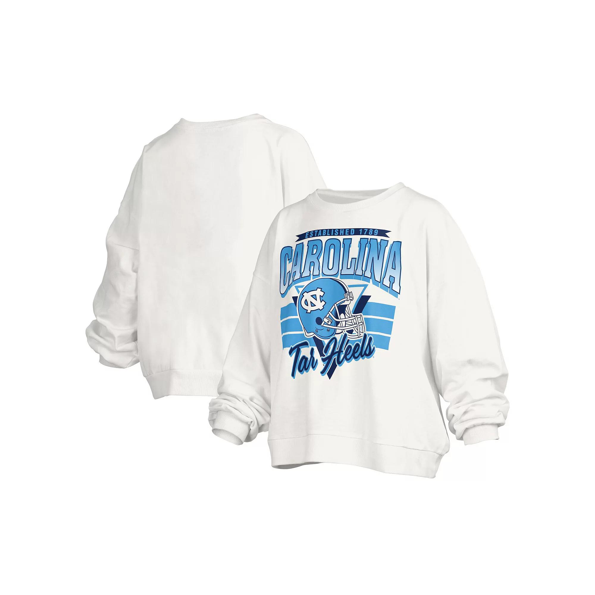 Women's Pressbox White North Carolina Tar Heels Janice Retro Logo Over Product Image