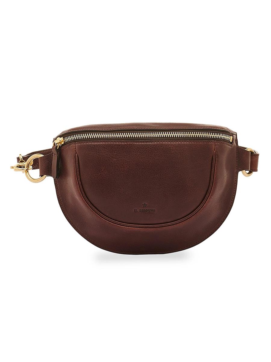 Womens Oliveta Metallic Leather Belt Bag Product Image