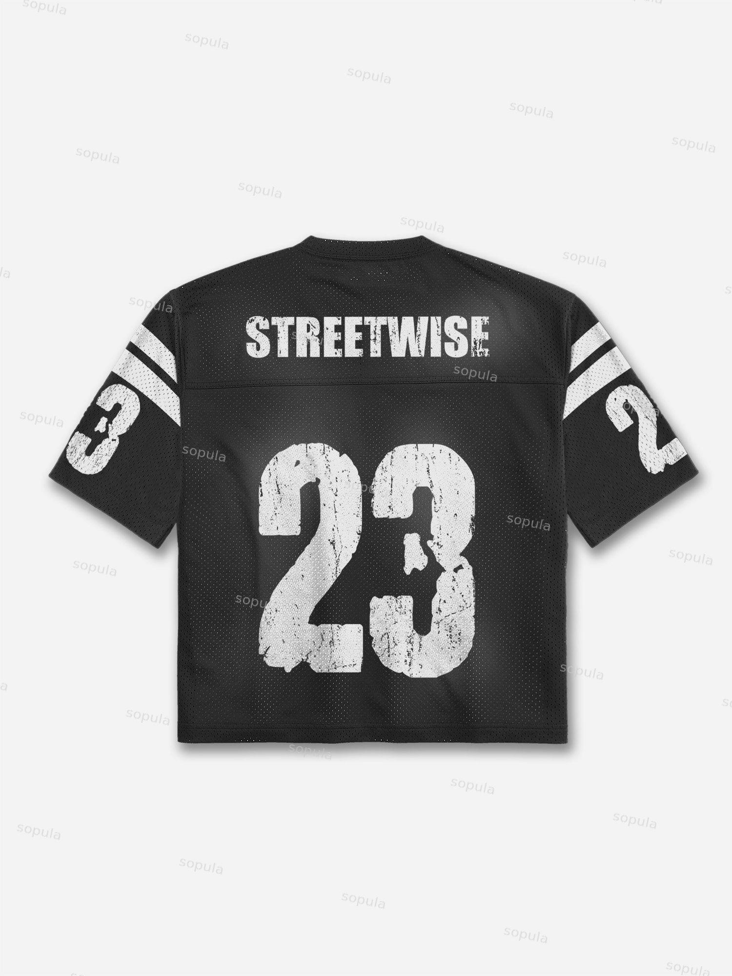 Vintage 23 Graphic Mesh Football Jersey T-shirt Product Image