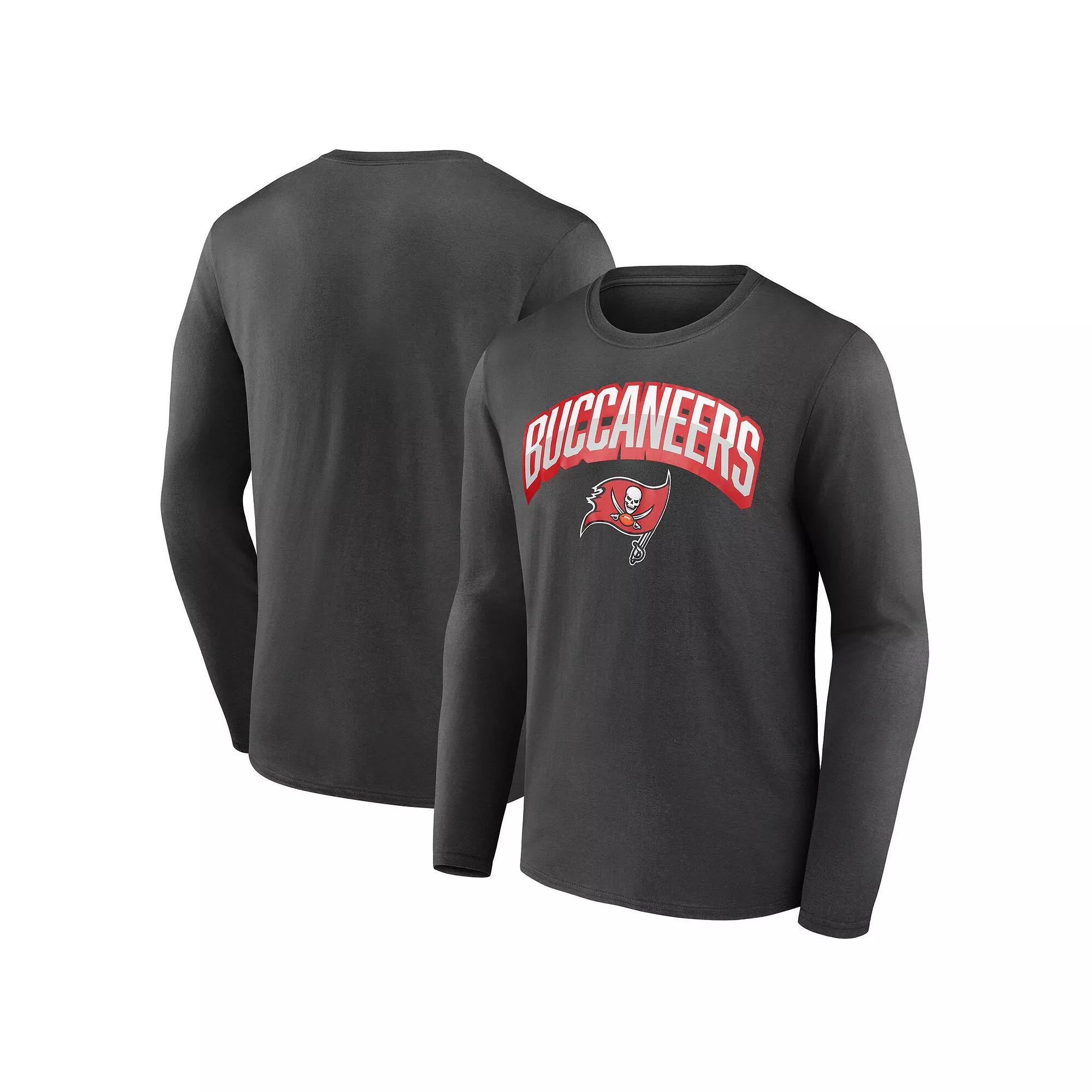 Men's Fanatics  Pewter Tampa Bay Buccaneers Long Sleeve T-Shirt, Size: 3XL, Charco Product Image