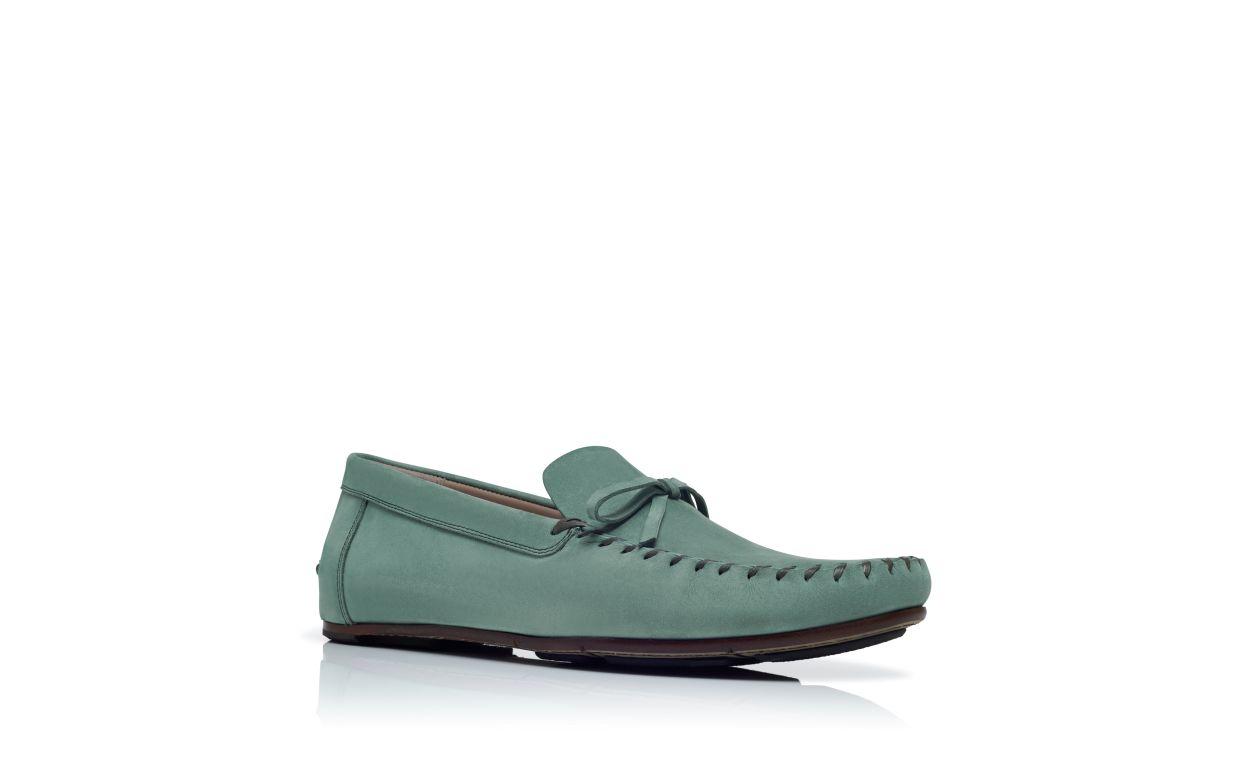GARGANO Dark Green Calf Leather Slippers Product Image
