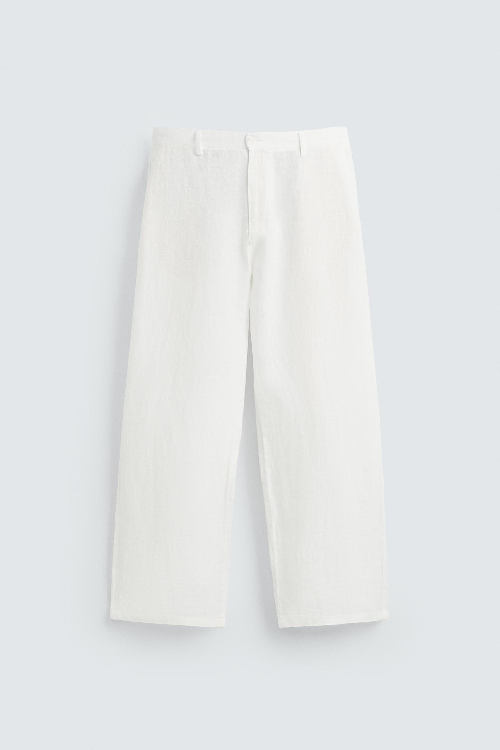 RELAXED FIT 100% LINEN PANTS Product Image