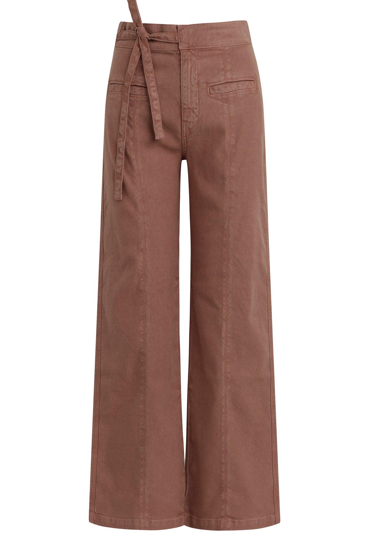 Tie Waist Pintucked Trouser Pant Female Product Image