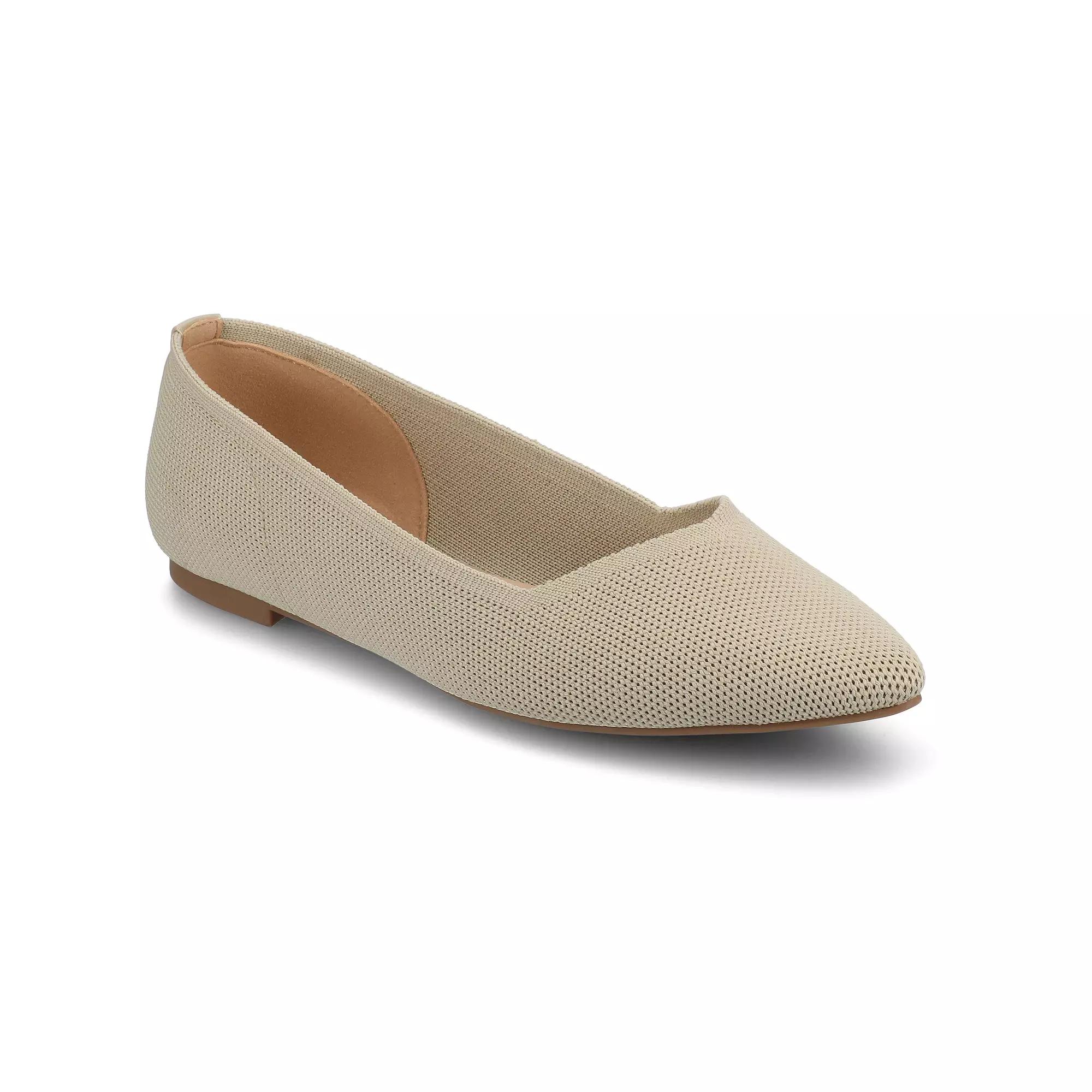 Journee Minnah Knit Slip-On Pointed-Toe Women's Dress Flats,  Product Image