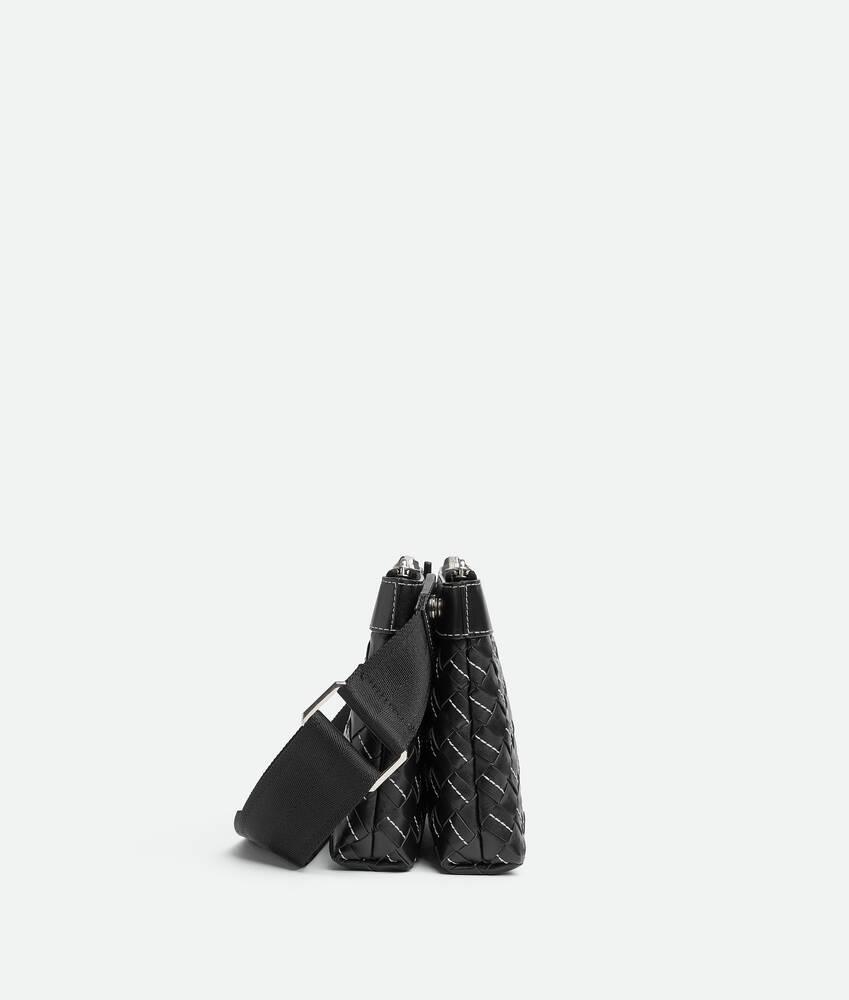 Men's Intrecciato Duo Bag in Black / Natural Product Image