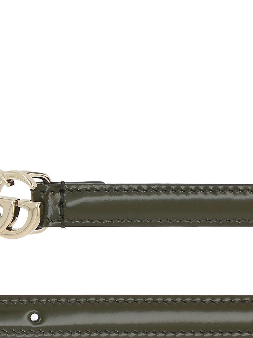 Double G buckle leather belt Product Image