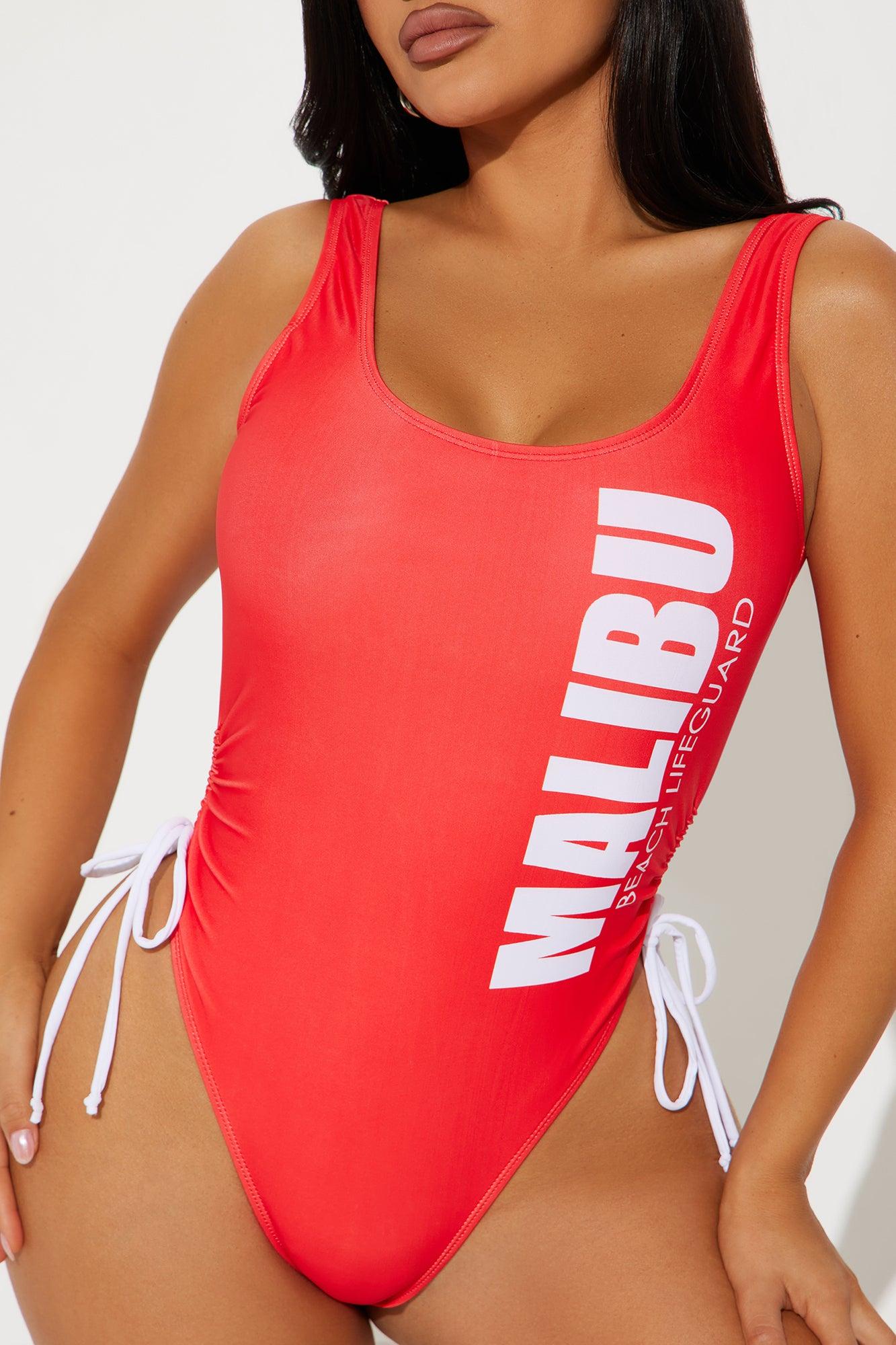 Malibu Beach 1 Piece Swimsuit - Red Product Image
