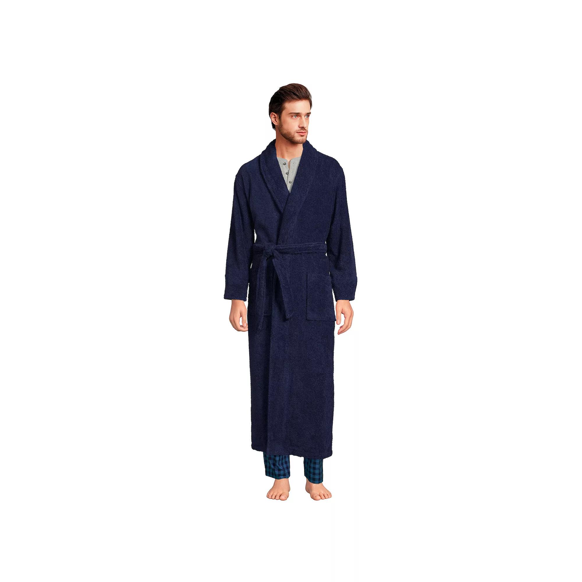 Men's Lands' End Full-Length Turkish Terry Robe,  Product Image