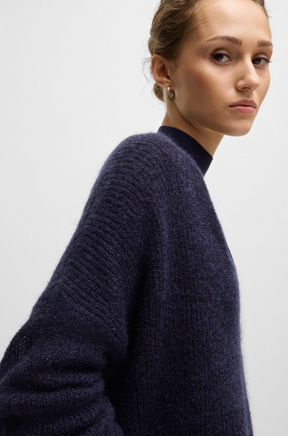 V-neck sweater with melange effect Product Image