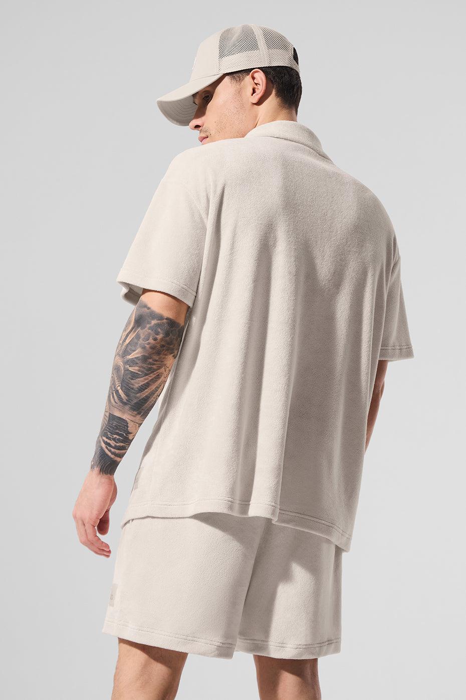 Coastal Terry Button Up - Bone Product Image