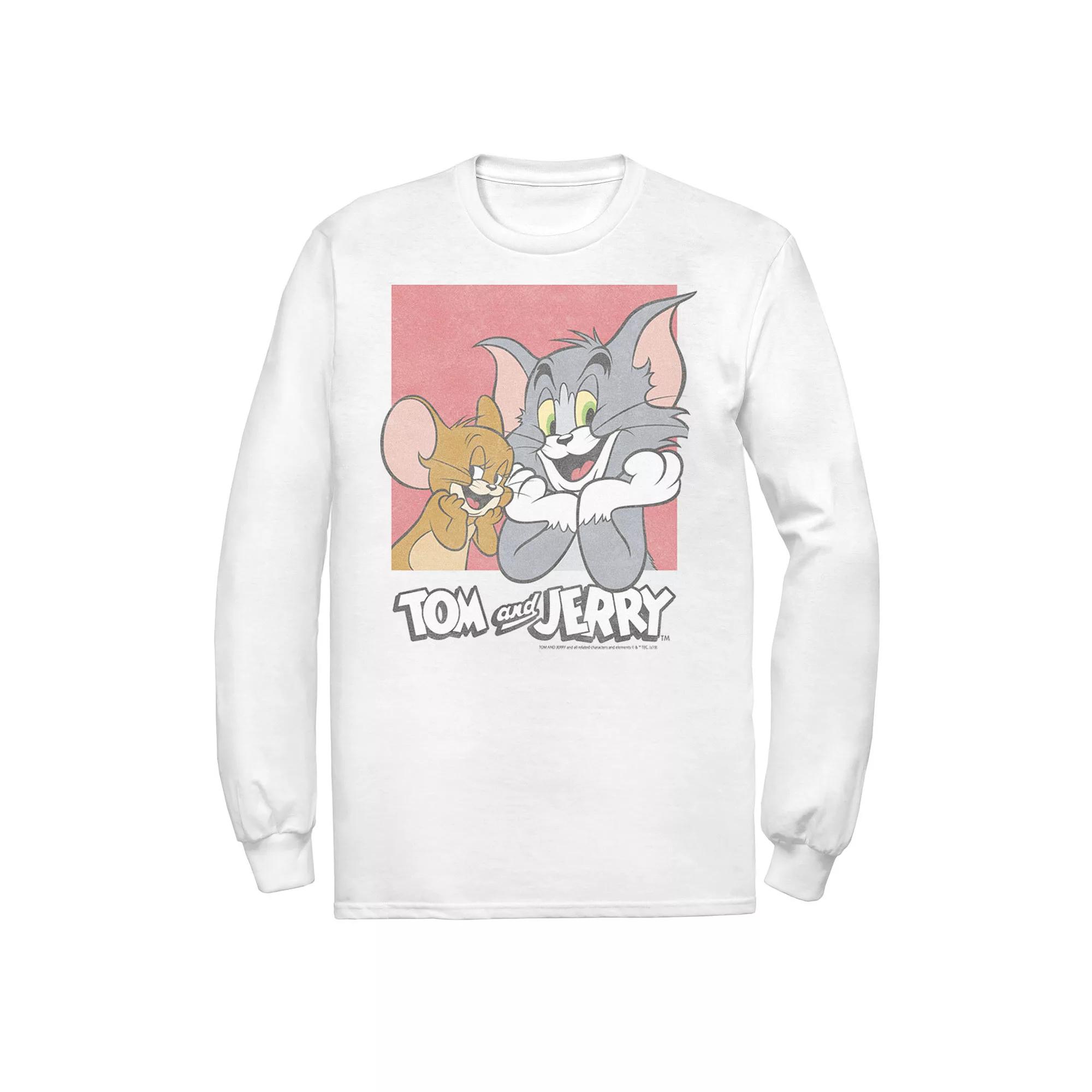 Men's Tom & Jerry Tj Square Tee, Size: Small, White Product Image