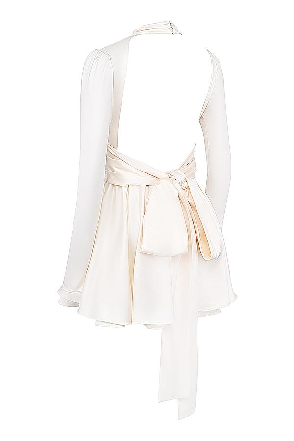 Aryana  ivory bow mini dress Product Image