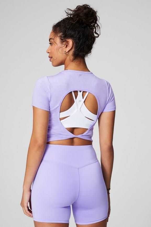 Dry-Flex Open Back Twist Short-Sleeve Tee Product Image