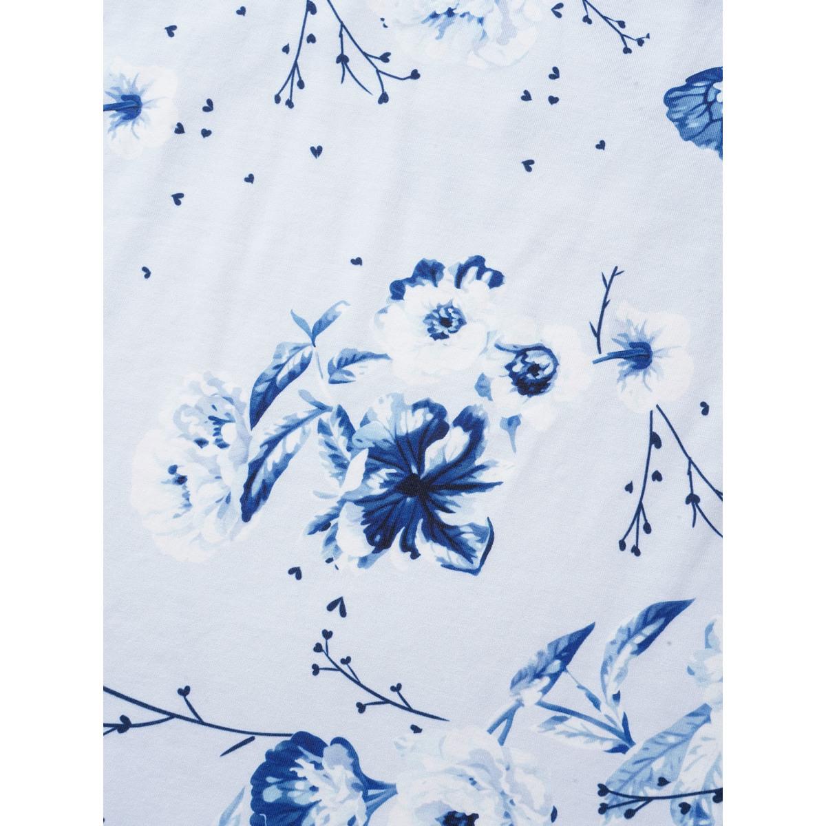 Plus Size Floral Print Lace Patchwork Pajama Sets Women Stone Floral Non Sleeveless Square Neck Lounge Loungewear Sets BloomChic 14-16/1X Product Image