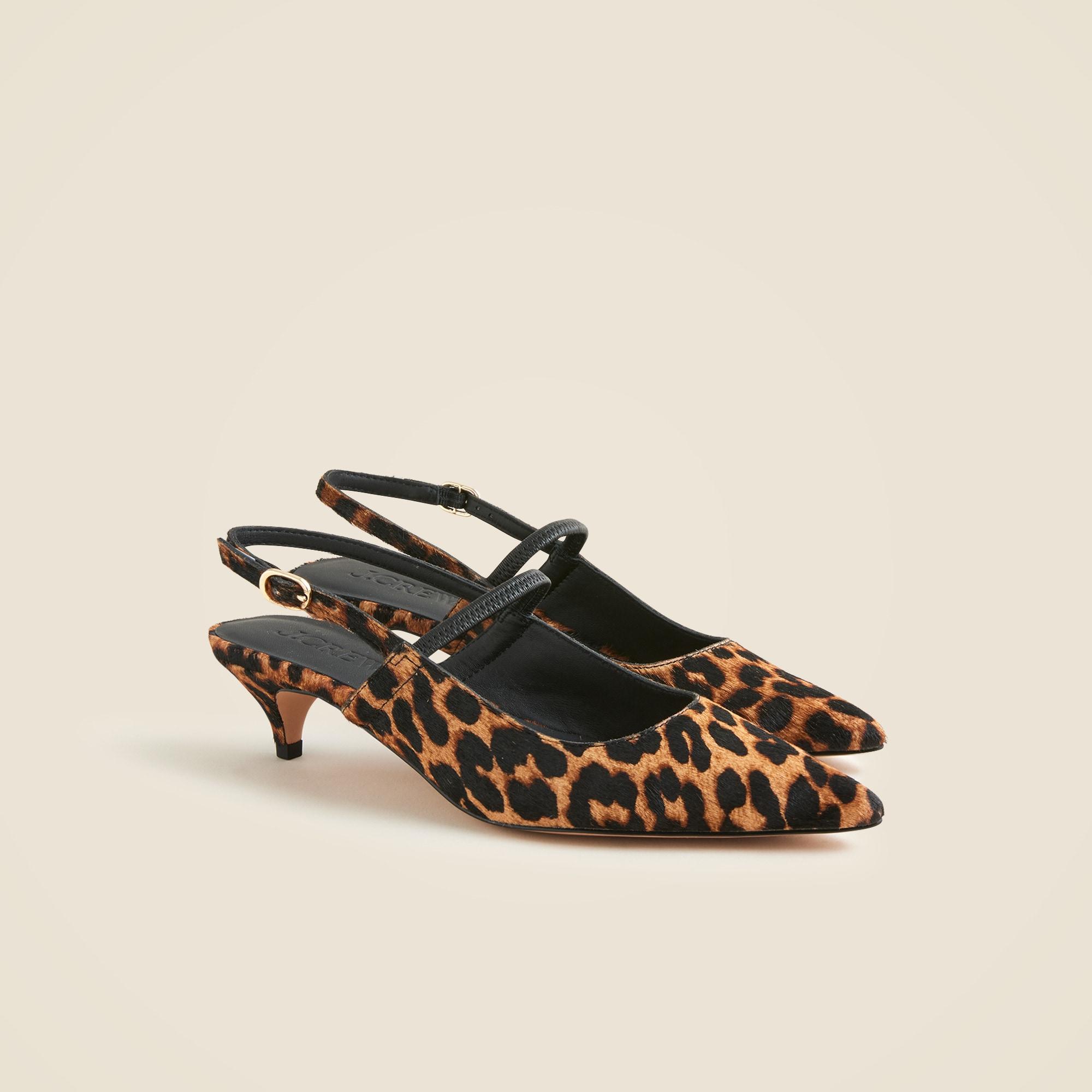 Robin slingback kitten heels in printed calf hair Product Image