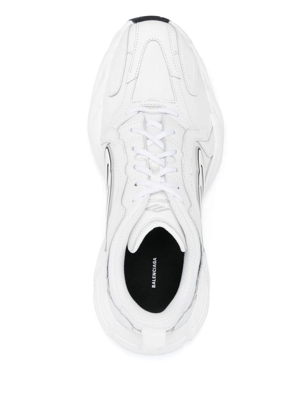 BALENCIAGA Men White Cowskin And Polyester Monday Shoe Sneakers Product Image