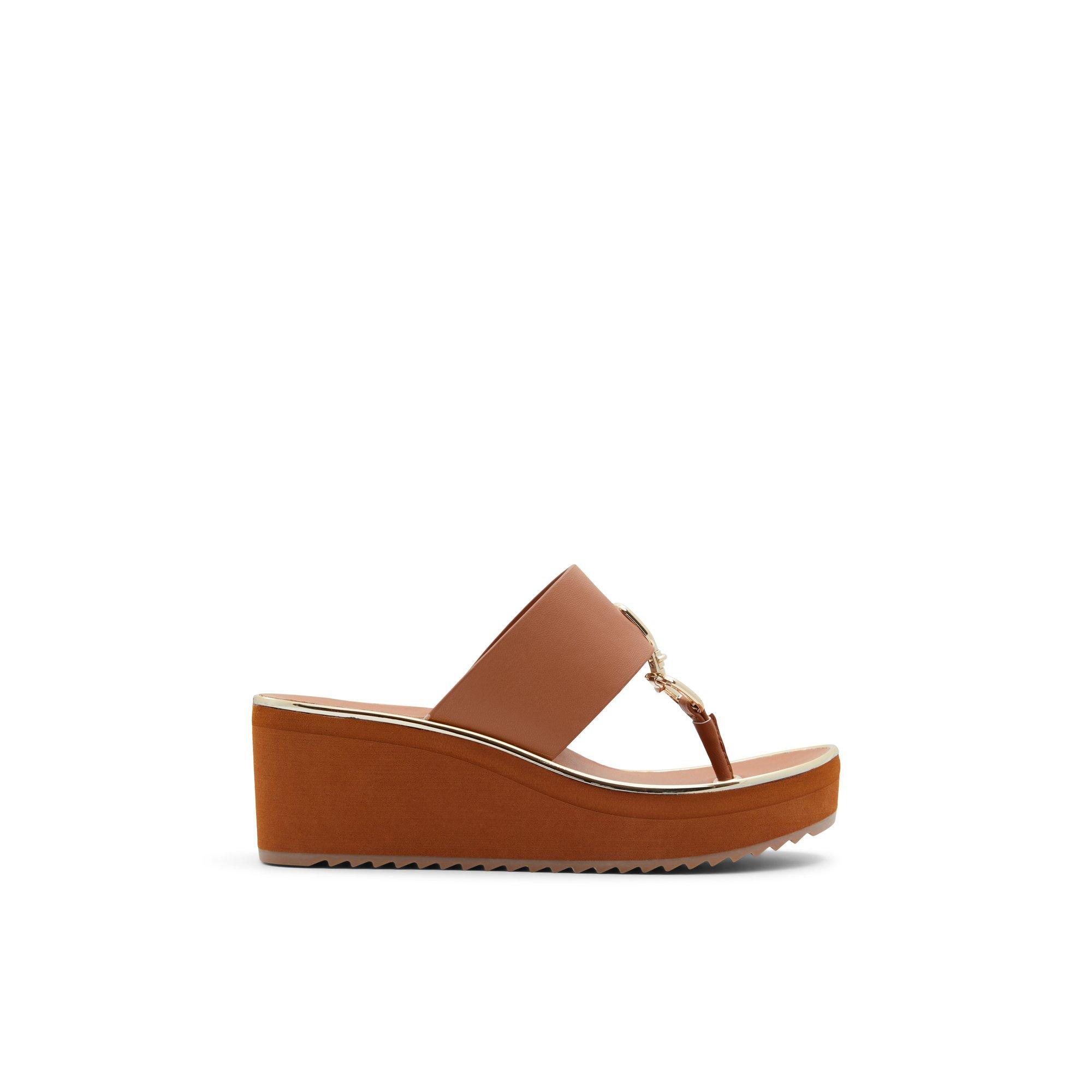 ALDO Maesllan - Women's Wedge Sandals - Brown, Size 6.5 Product Image