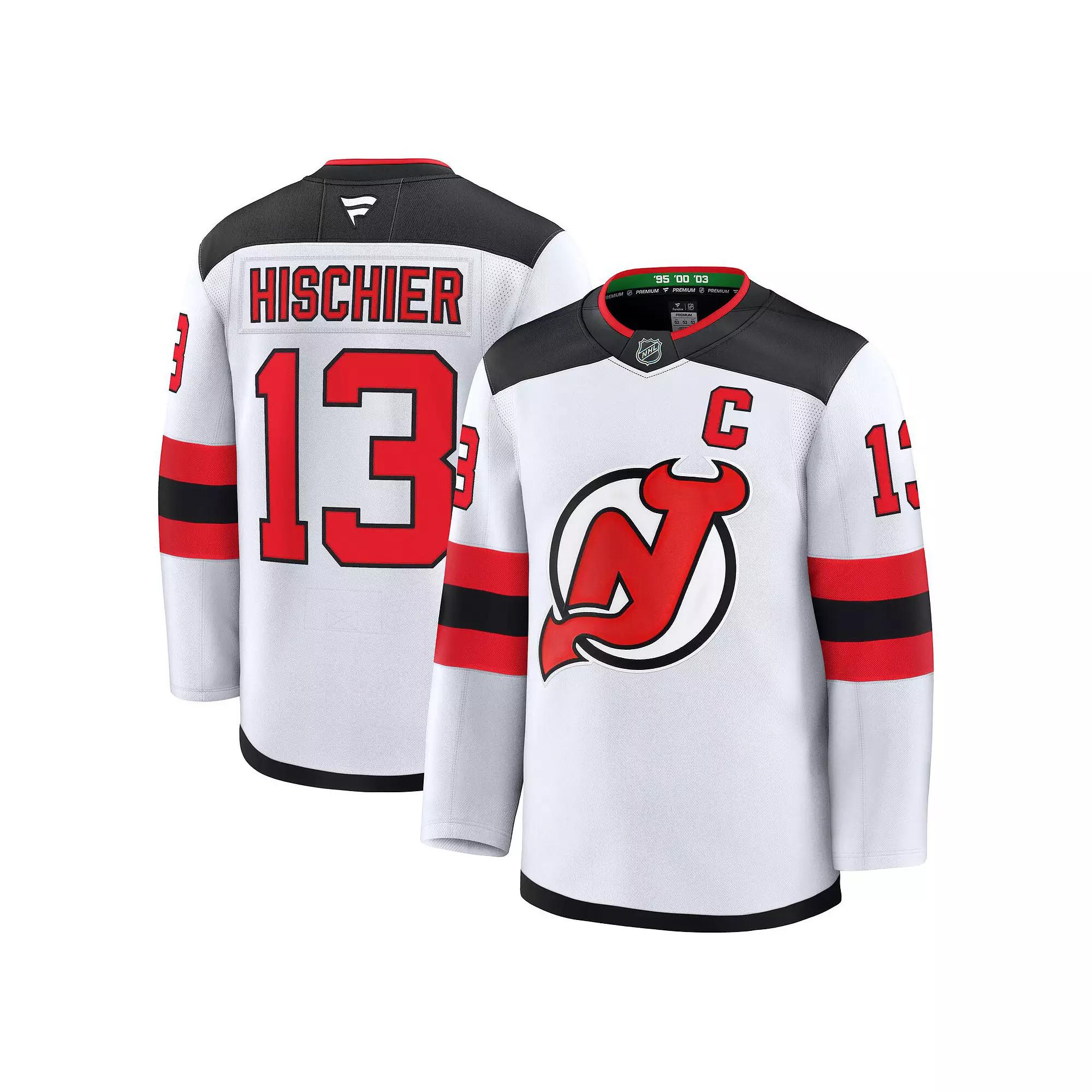 Men's Fanatics Nico Hischier White New Jersey Devils Away Premium Jersey, Size: 50, Nhl White Product Image