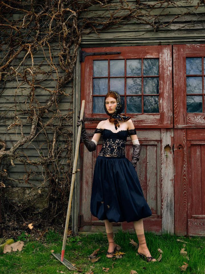 Waverley Midi Skirt — Black Product Image