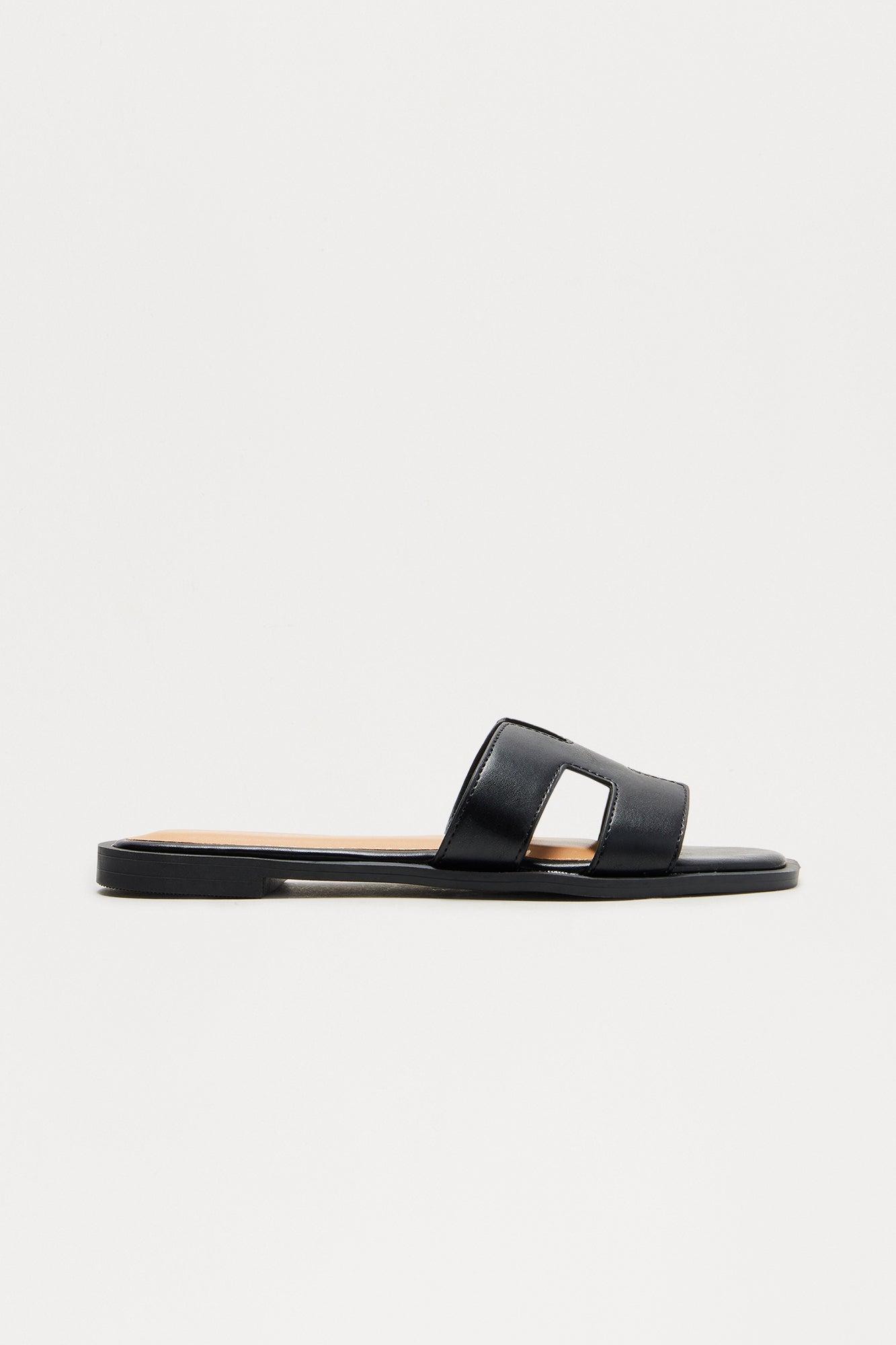 Noe Slip On Sandals - Black Product Image
