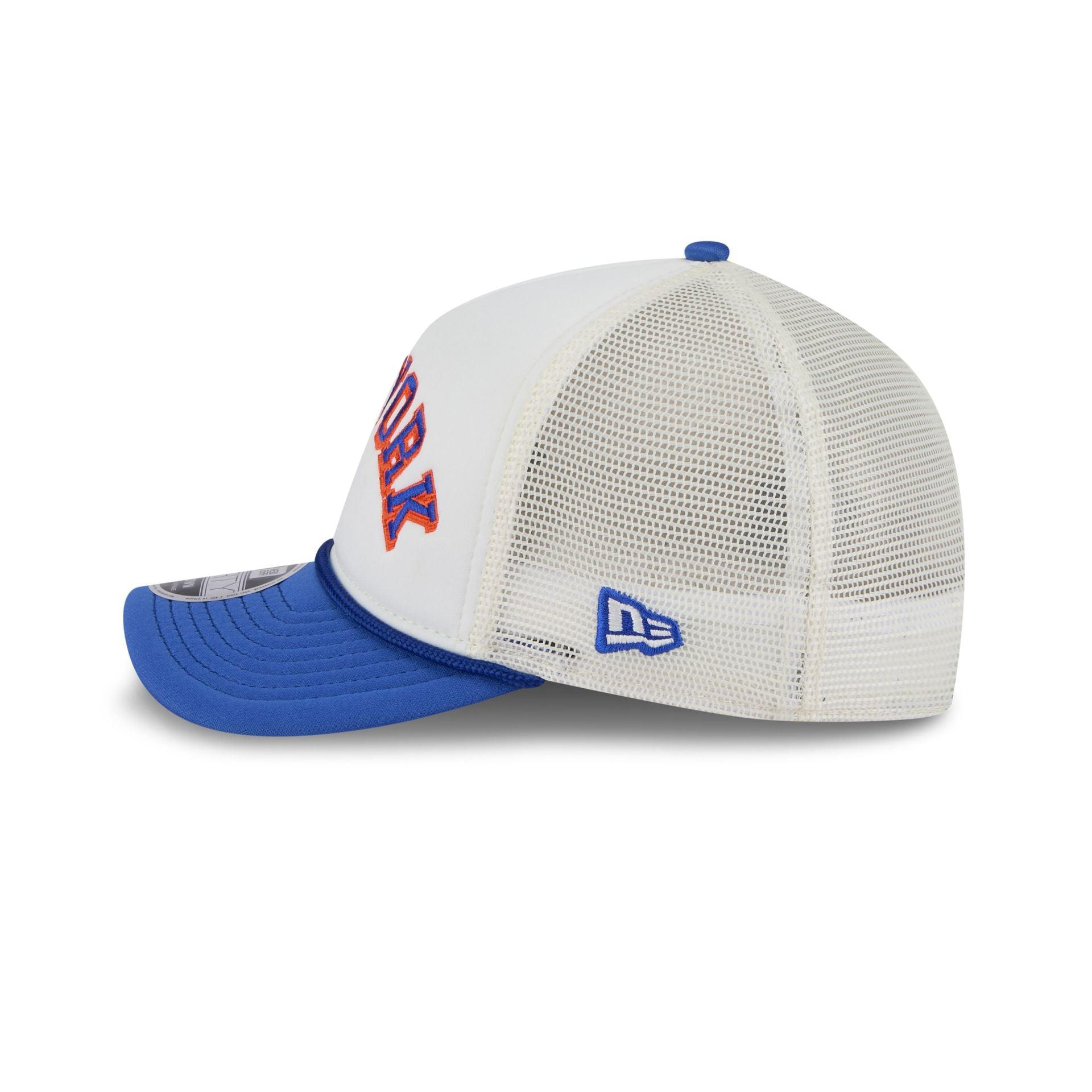 New York Mets Chrome Arch 9FORTY M-Crown A-Frame Trucker Hat Male Product Image