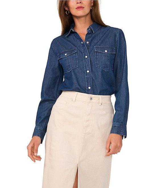 1. STATE Collared Button Front Long Sleeve Shirt Product Image