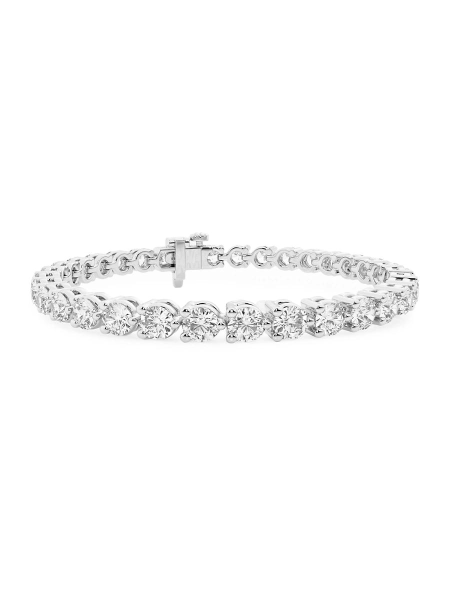Womens Platinum & Round Lab-Grown Diamond 3-Prong Tennis Bracelet/1.00-10.00 TCW Product Image